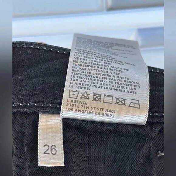 L'AGENCE Margot Skinny High Rise Noir Contrast 26 - Picture 14 of 15